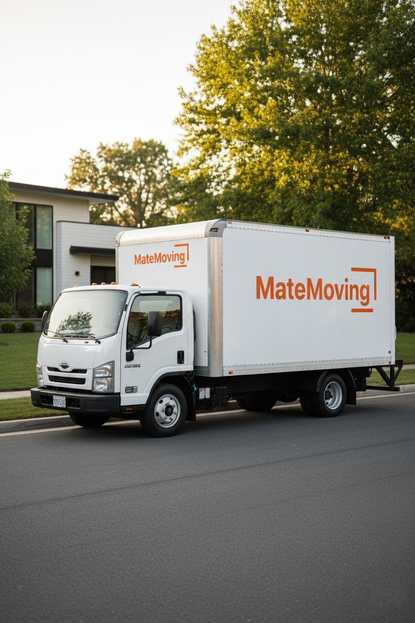 Mate Moving box truck at a home in Greater Vancouver